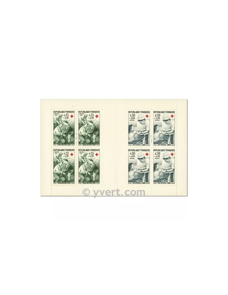 n° 2015 -  Timbre France Carnets Croix Rouge (1966)