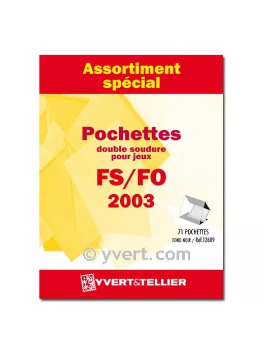 Assortiment de pochettes (double soudure) : 2003