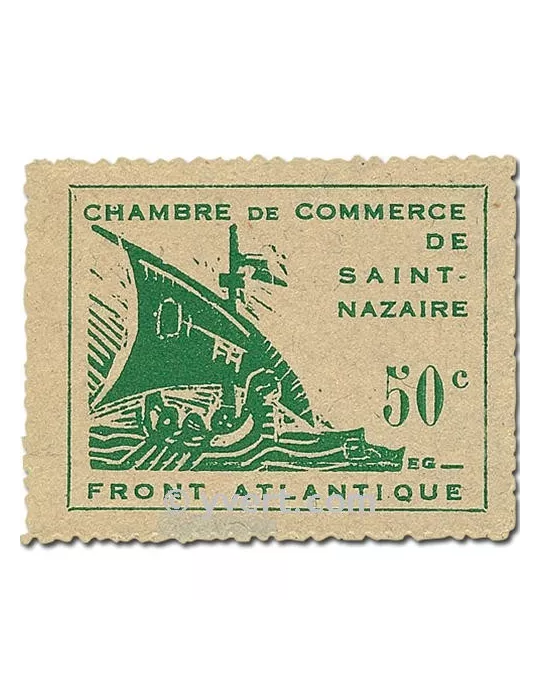 n° 8/9 -  Timbre France De guerre