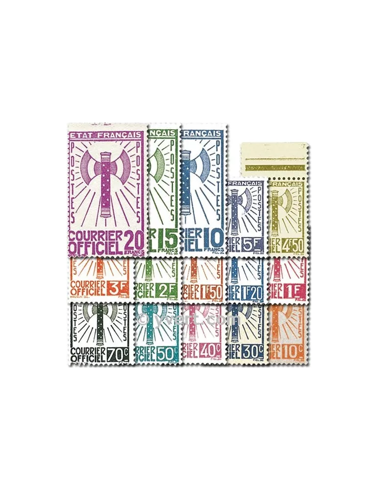 n° 1/15 -  Timbre France De service