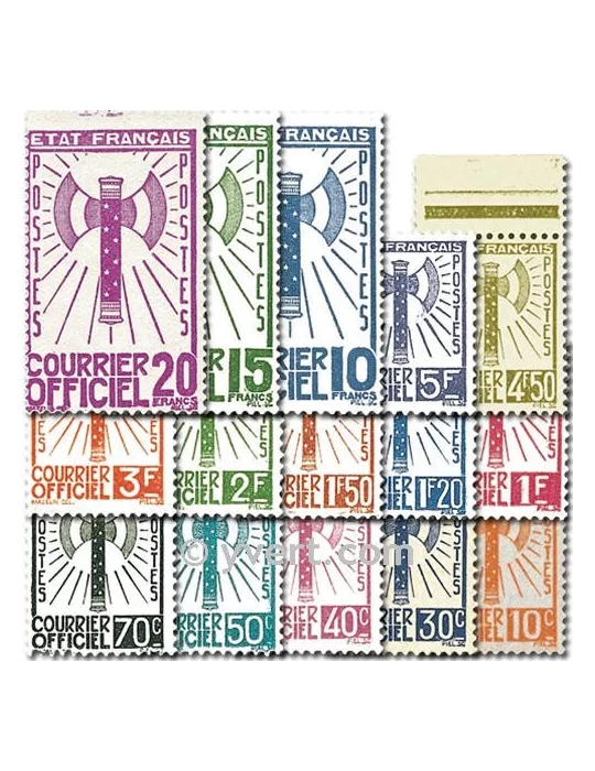 n° 1/15 -  Timbre France De service