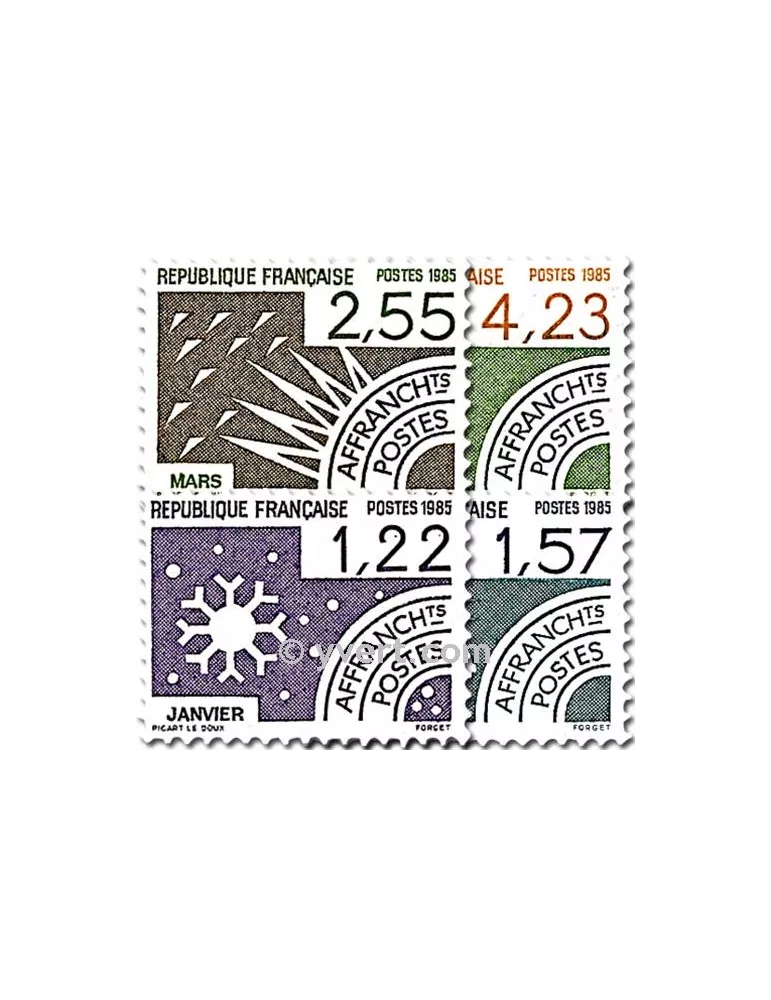 n° 186/189 - Timbre France Préoblitérés