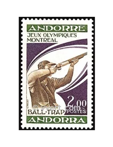 n° 256 -  Timbre Andorre Poste