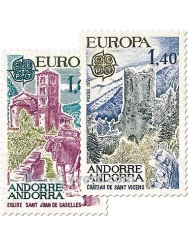 n° 261/262 -  Timbre Andorre Poste