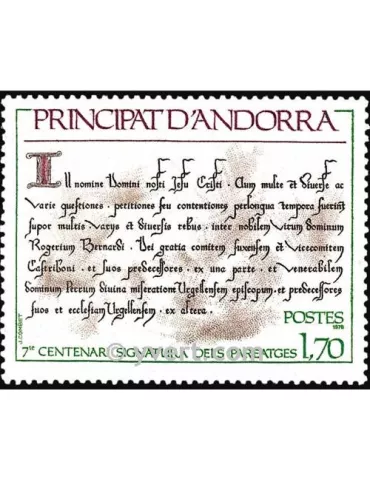 n° 273 -  Timbre Andorre Poste