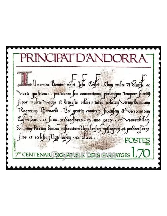 n° 273 -  Timbre Andorre Poste