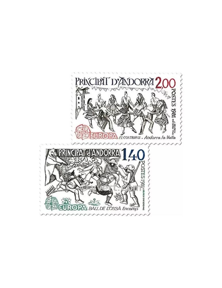 n° 292/293 -  Timbre Andorre Poste