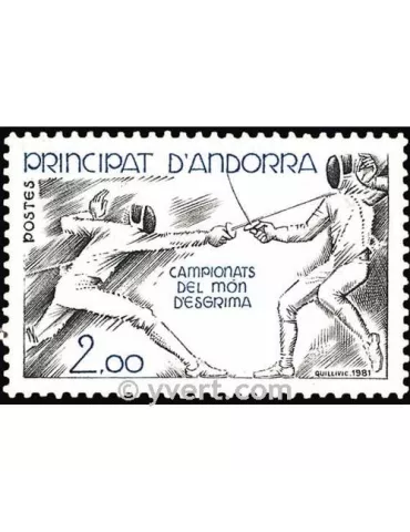 n° 296 -  Timbre Andorre Poste