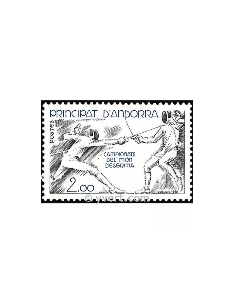 n° 296 -  Timbre Andorre Poste