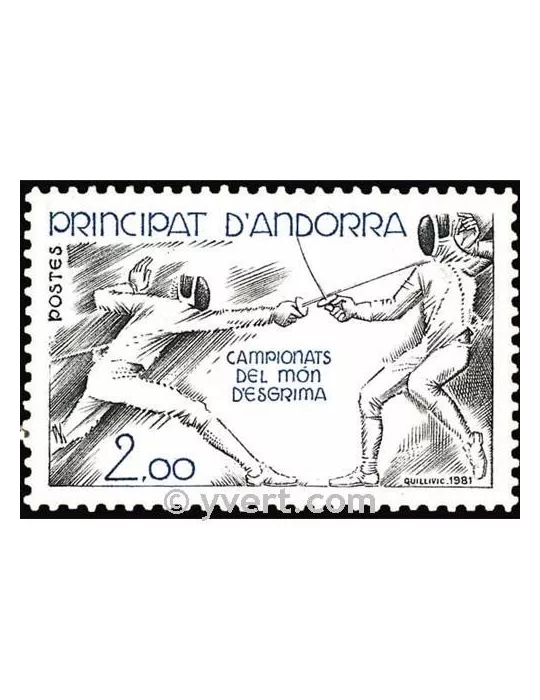 n° 296 -  Timbre Andorre Poste