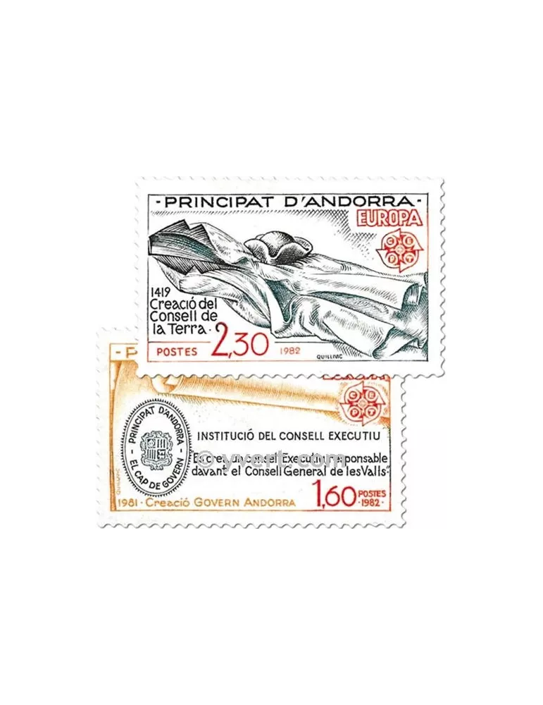 n° 300/301 -  Timbre Andorre Poste