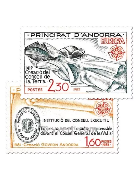 n° 300/301 -  Timbre Andorre Poste