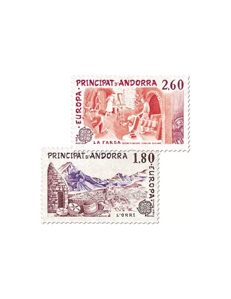 n° 313/314 -  Timbre Andorre Poste
