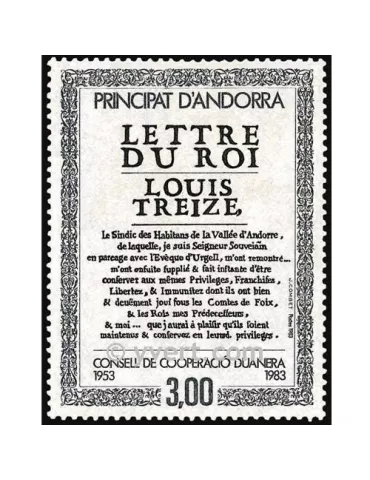 n° 315 -  Timbre Andorre Poste