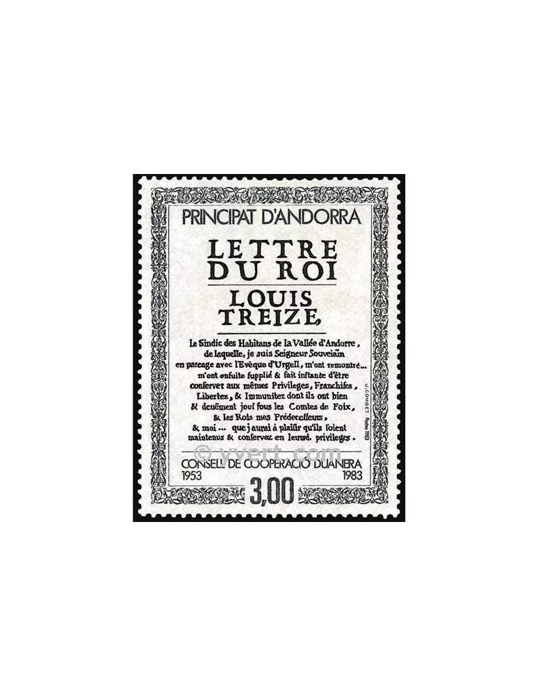 n° 315 -  Timbre Andorre Poste