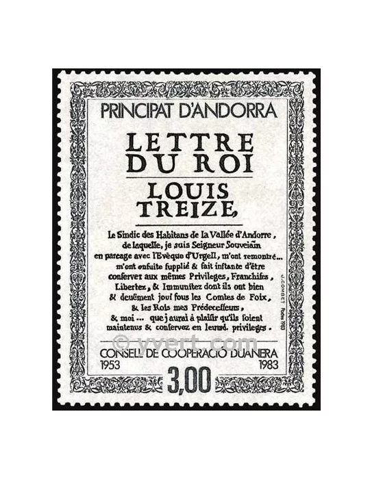 n° 315 -  Timbre Andorre Poste