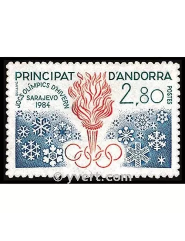 n° 327 -  Timbre Andorre Poste