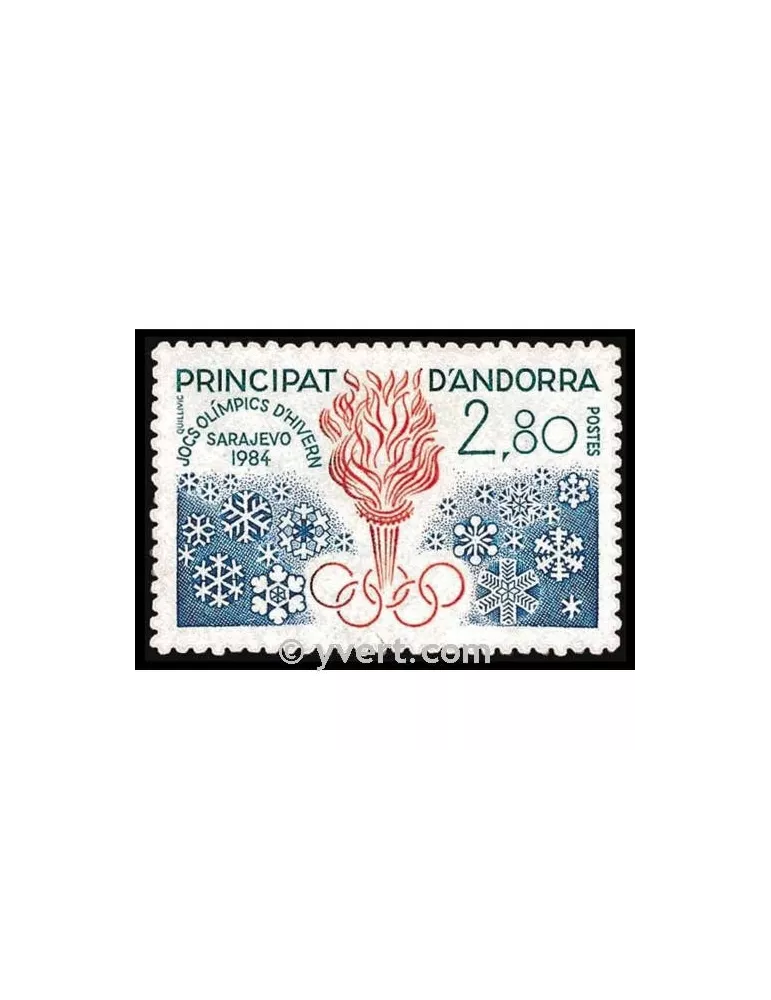 n° 327 -  Timbre Andorre Poste