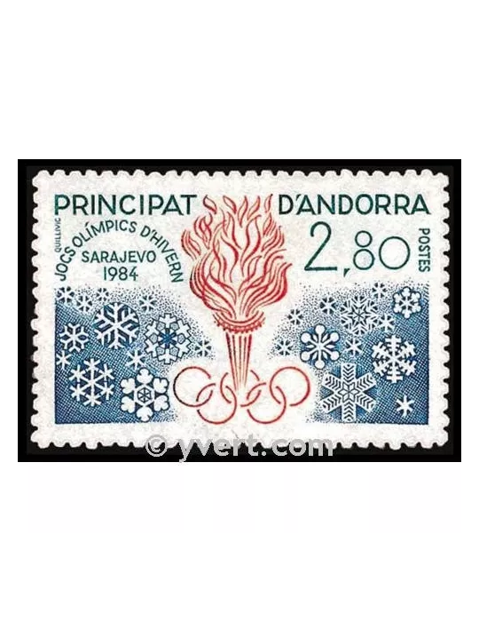n° 327 -  Timbre Andorre Poste