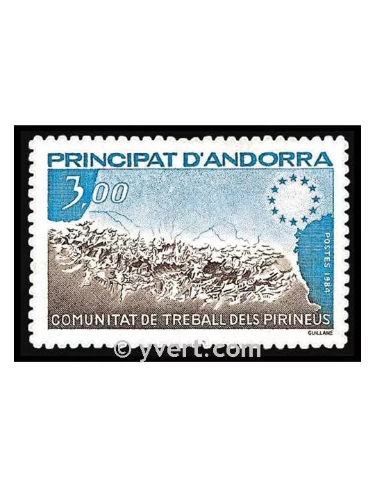 n° 328 -  Timbre Andorre Poste