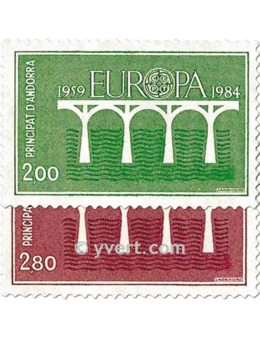 n° 329/330 -  Timbre Andorre Poste