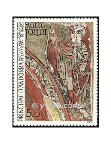 n° 334 -  Timbre Andorre Poste