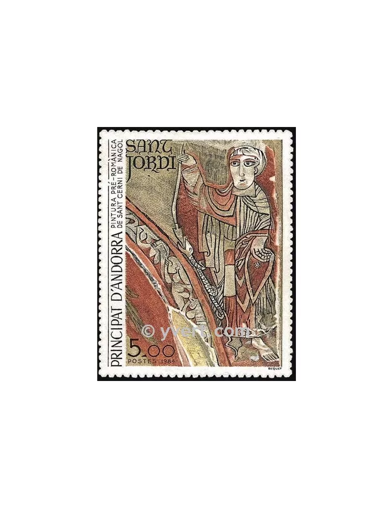 n° 334 -  Timbre Andorre Poste