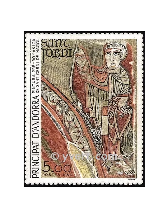 n° 334 -  Timbre Andorre Poste