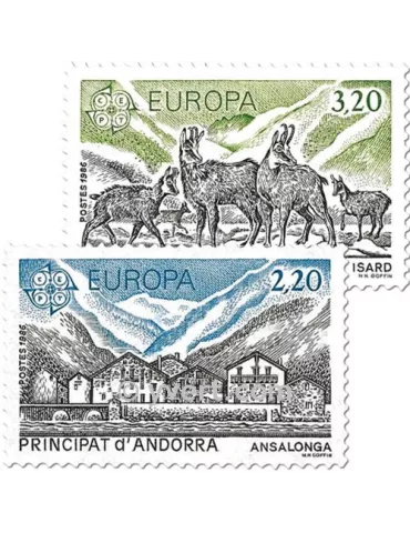 n° 348/349 -  Timbre Andorre Poste