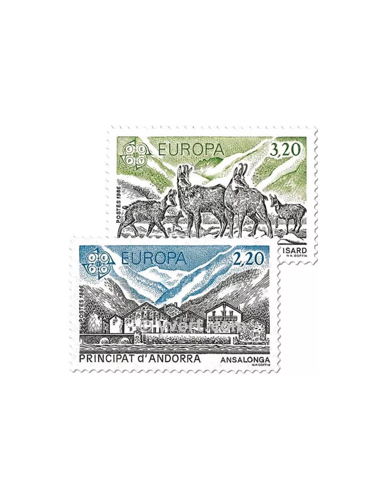 n° 348/349 -  Timbre Andorre Poste