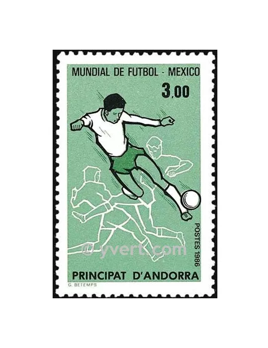 n° 350 -  Timbre Andorre Poste