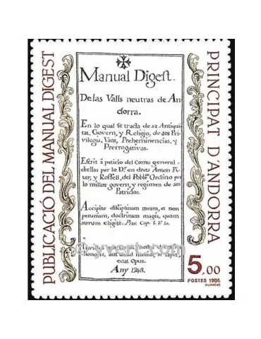 n° 352 -  Timbre Andorre Poste