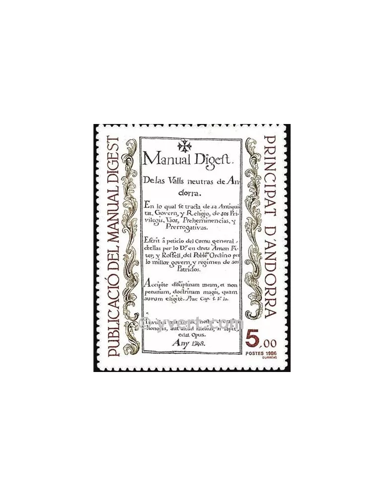 n° 352 -  Timbre Andorre Poste