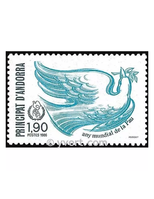 n° 353 -  Timbre Andorre Poste