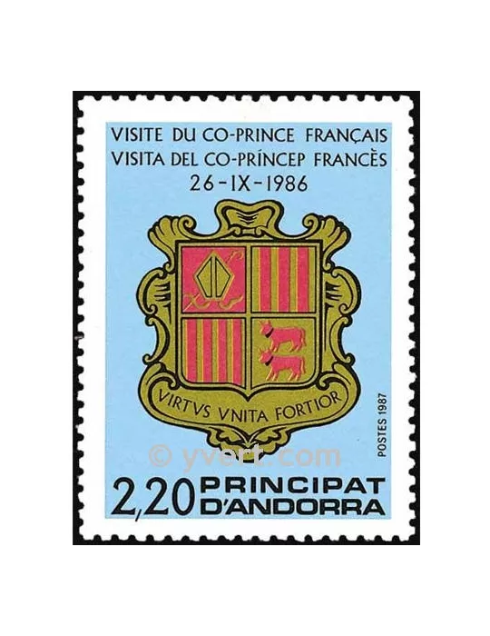 n° 355 -  Timbre Andorre Poste
