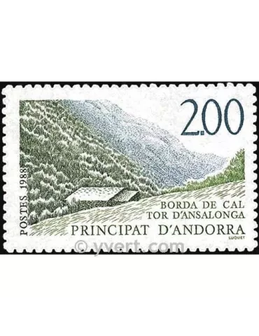 n° 372 -  Timbre Andorre Poste