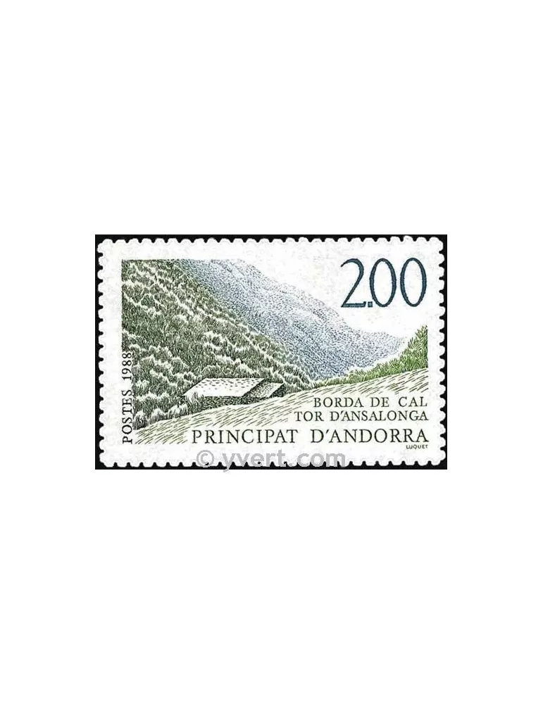 n° 372 -  Timbre Andorre Poste