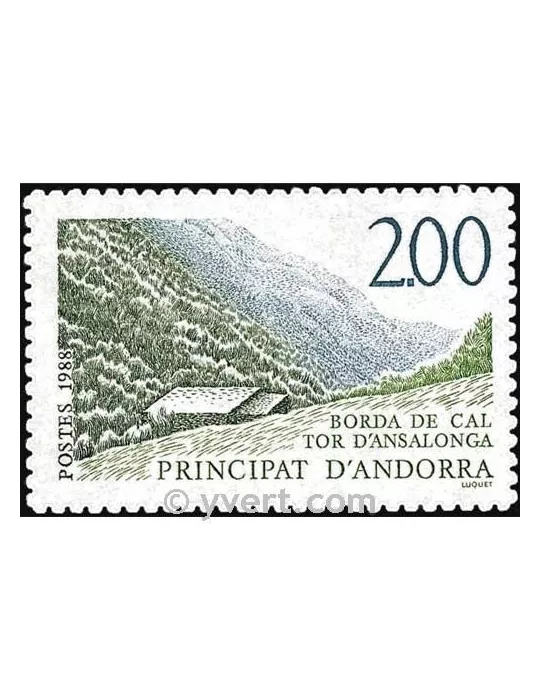 n° 372 -  Timbre Andorre Poste