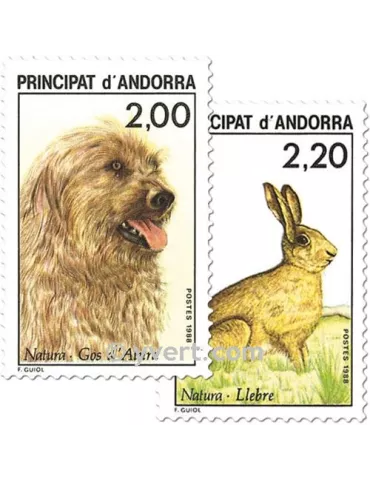n° 373/374 -  Timbre Andorre Poste