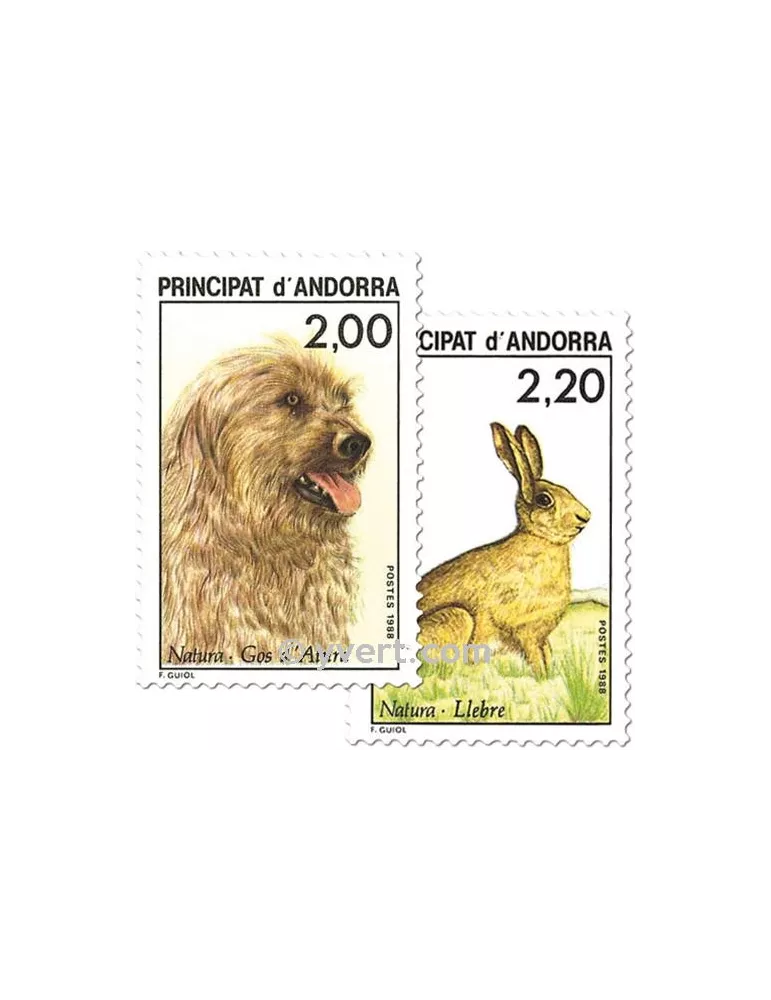 n° 373/374 -  Timbre Andorre Poste