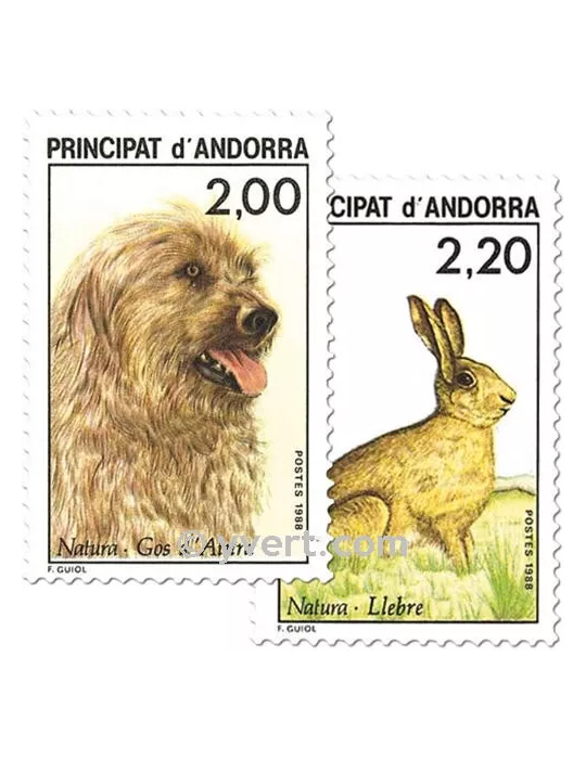n° 373/374 -  Timbre Andorre Poste