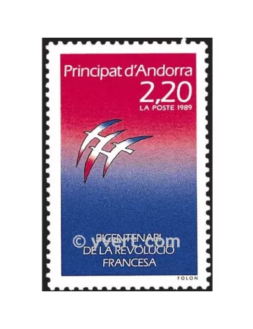 n° 376 -  Timbre Andorre Poste