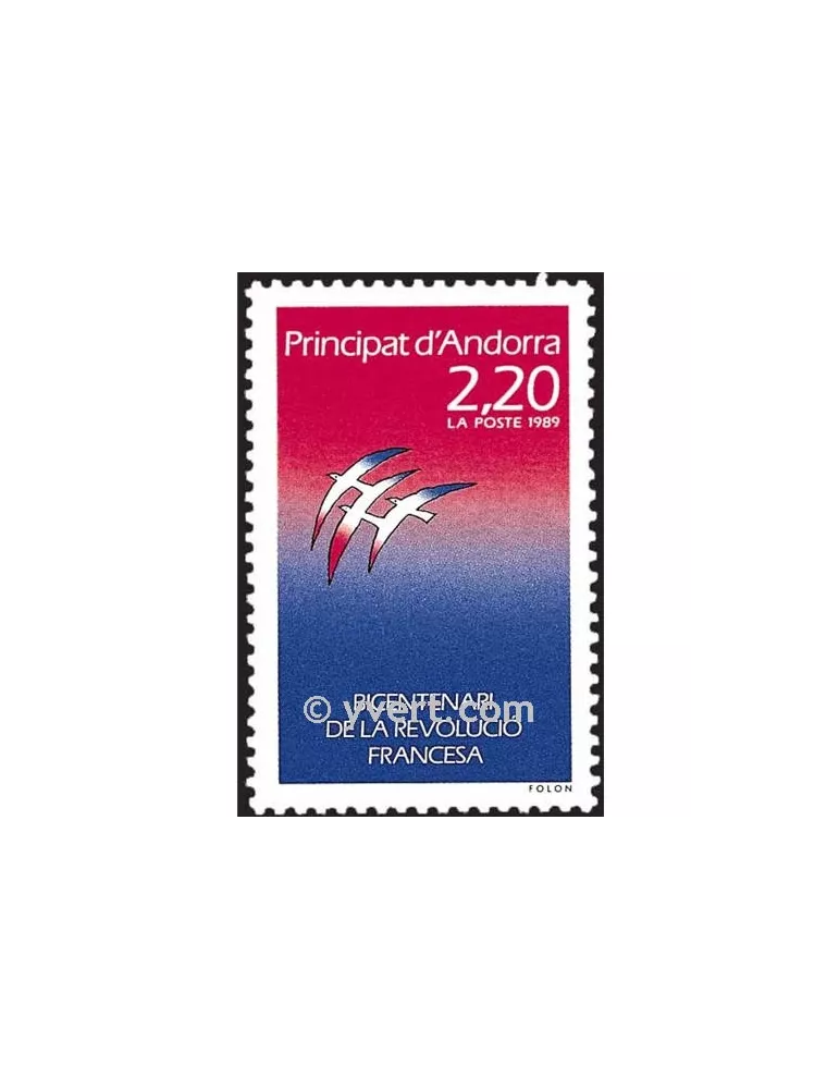 n° 376 -  Timbre Andorre Poste