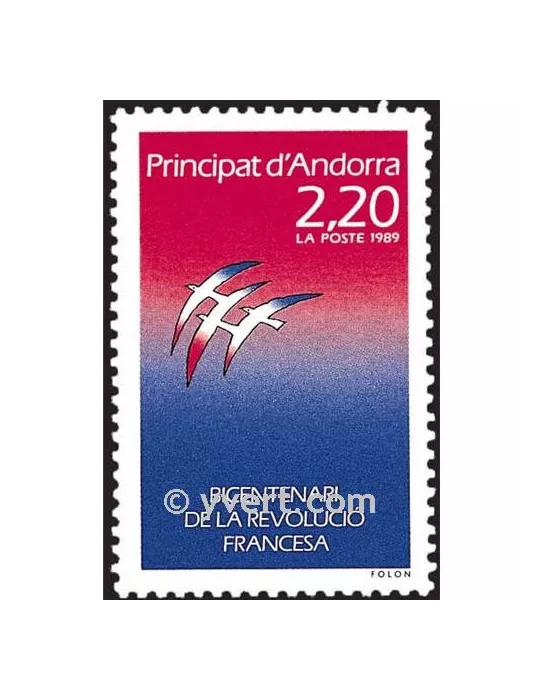n° 376 -  Timbre Andorre Poste
