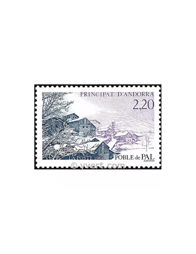 n° 377 -  Timbre Andorre Poste