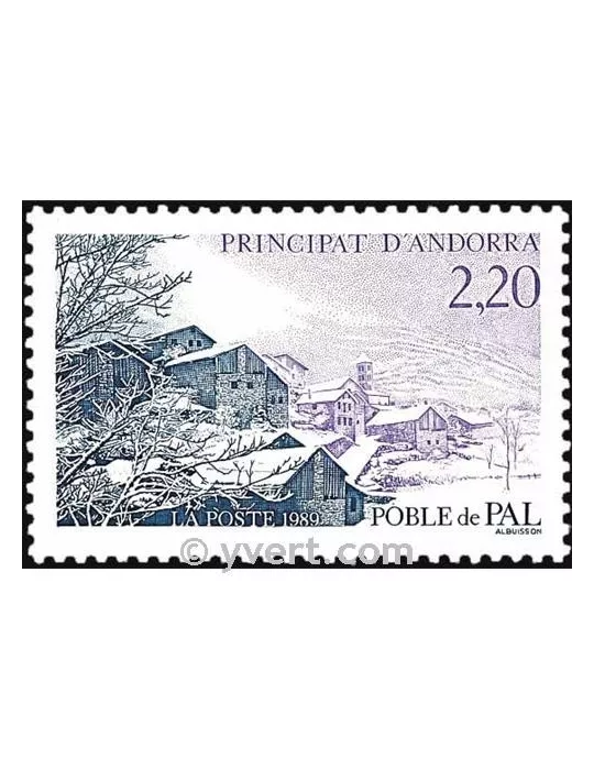 n° 377 -  Timbre Andorre Poste