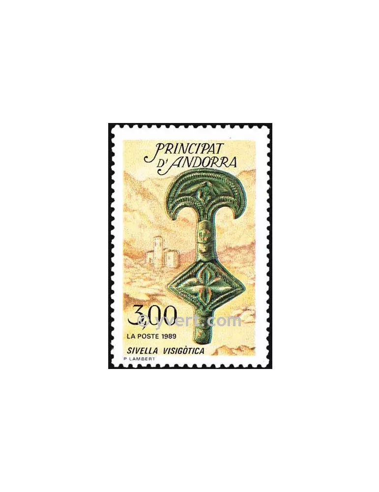 n° 381 -  Timbre Andorre Poste