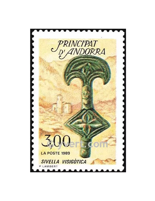 n° 381 -  Timbre Andorre Poste