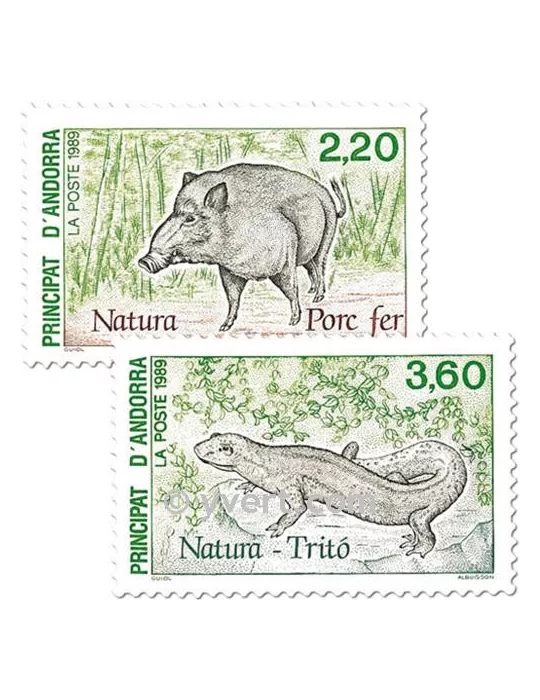 n° 382/383 -  Timbre Andorre Poste