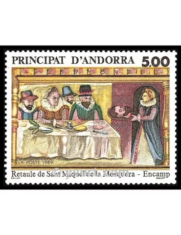 n° 384 -  Timbre Andorre Poste